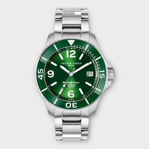 Jacob Posh Diver Watch "The Five Deep Oceans" in Green Steel